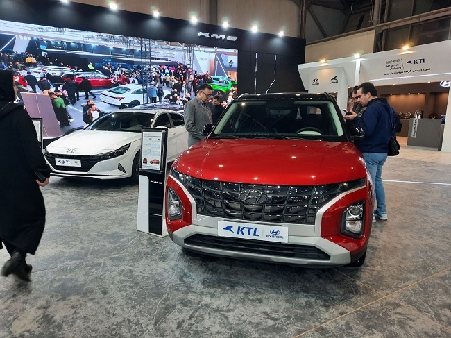 A look at Kerman Motor's booth at the Isfahan Auto Show