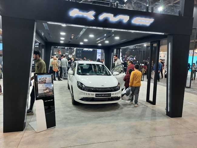 A look at Kerman Motor's booth at the Isfahan Auto Show