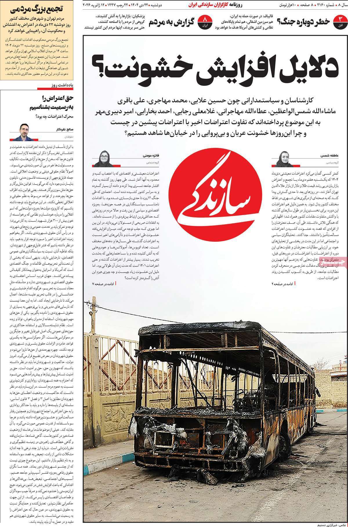 صفحه نخست روزنامه های اقتصادی