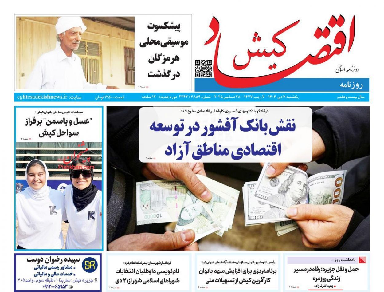 صفحه نخست روزنامه های اقتصادی