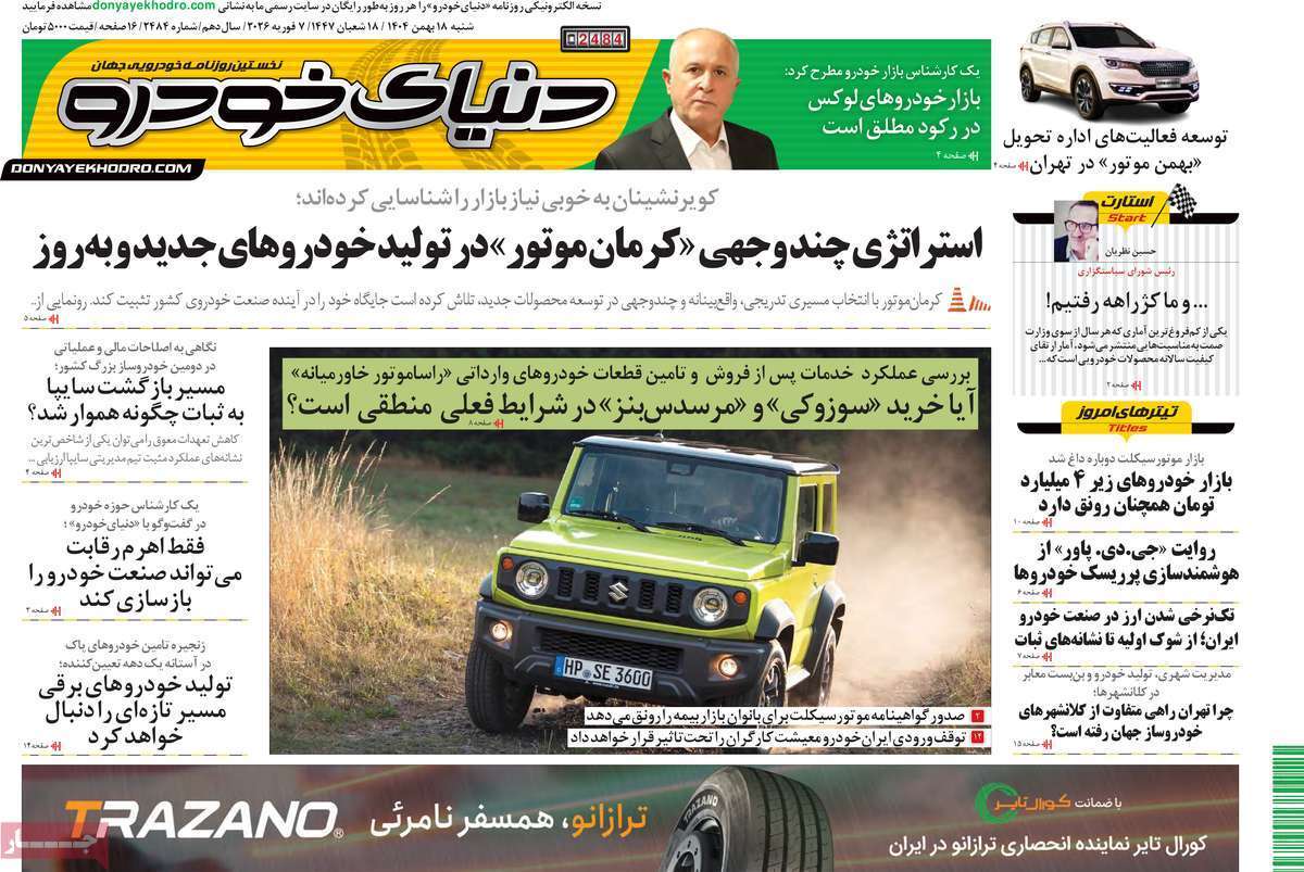 صفحه نخست روزنامه های اقتصادی