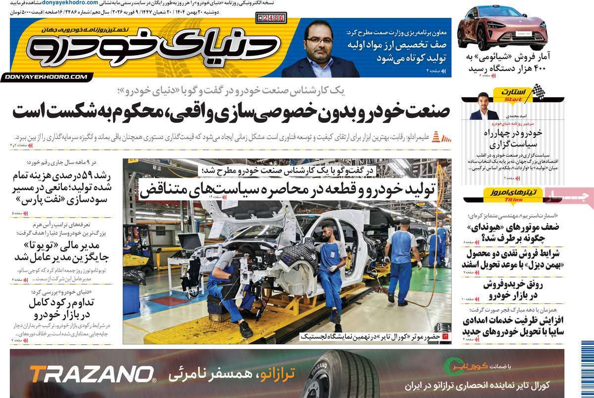 صفحه نخست روزنامه های اقتصادی