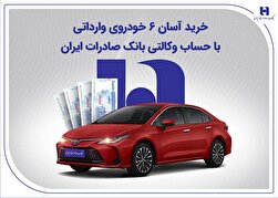 خرید آسان 6 خودروی وارداتی با حساب وکالتی بانک صادرات ایران